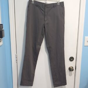 Faherty Men's Gray Flat Front Chinos Pants Size 34x33